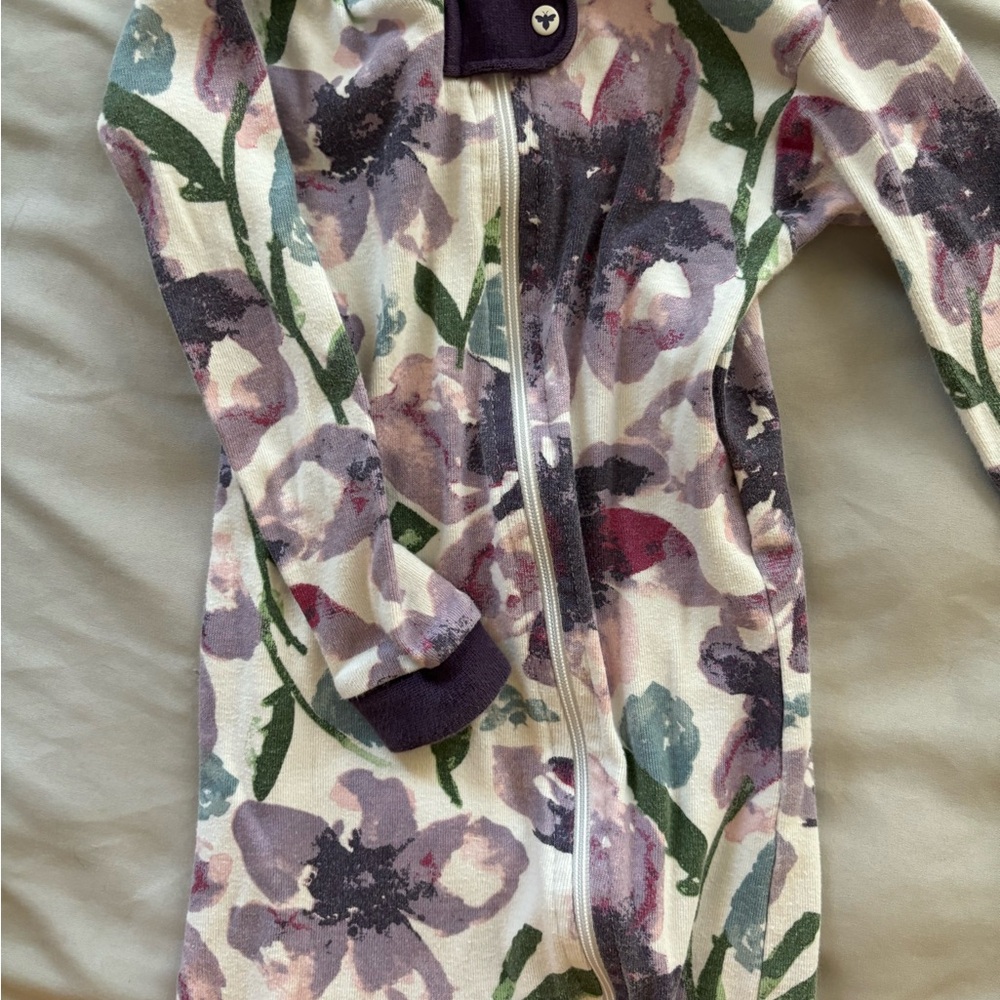 Floral Zip-Up Burt’s Bees Pajamas